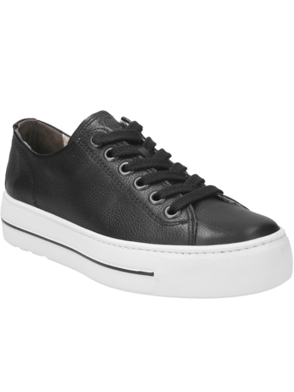 Black leather, Platform Sneakers US 8